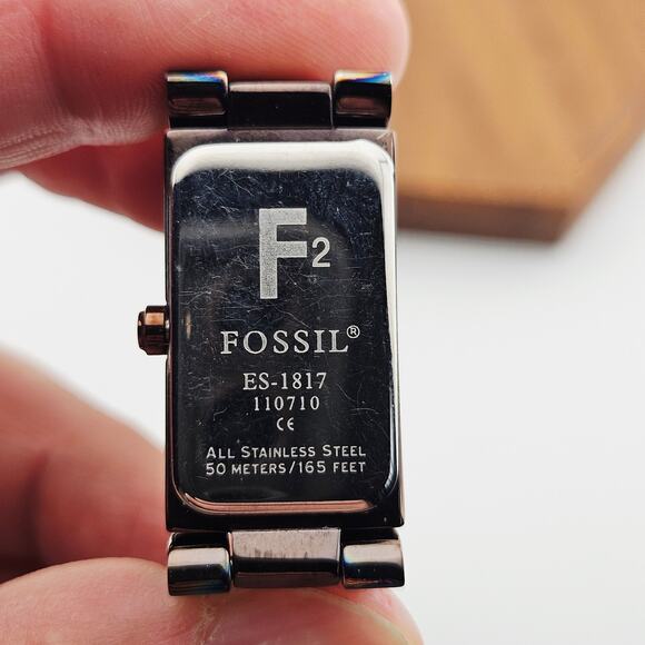 Fossil Women's Brown Metallic Bronze Big Link Watch Mod Statement Bold ES-1817 - Picture 6 of 7